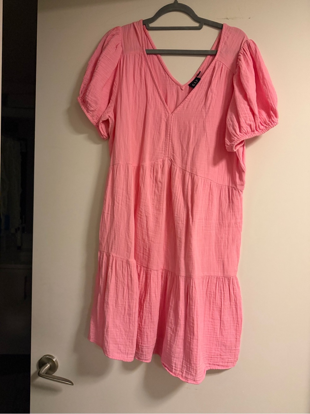 GAP Pink Tiered Mini Dress